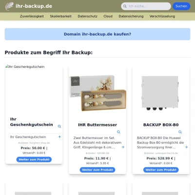 Screenshot ihr-backup.de