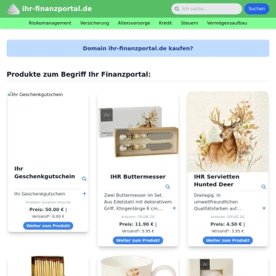 Screenshot ihr-finanzportal.de