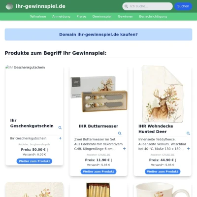 Screenshot ihr-gewinnspiel.de