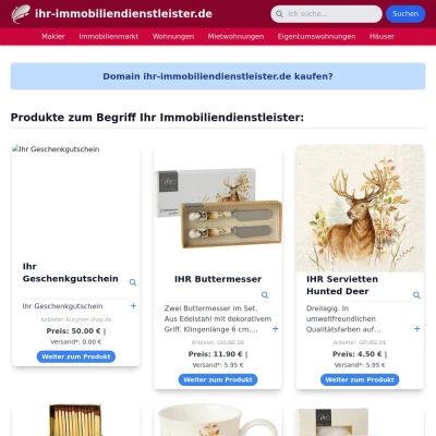 Screenshot ihr-immobiliendienstleister.de