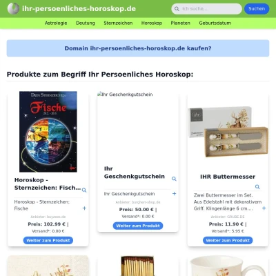 Screenshot ihr-persoenliches-horoskop.de