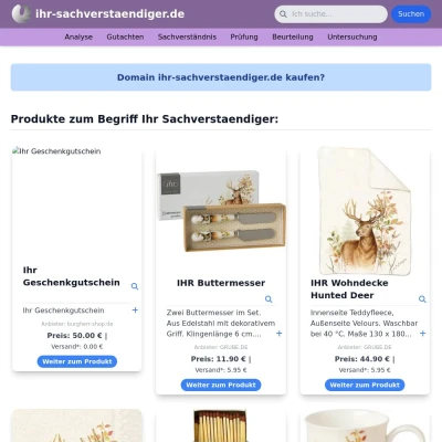 Screenshot ihr-sachverstaendiger.de