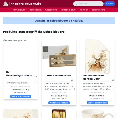 Screenshot ihr-schreibbuero.de