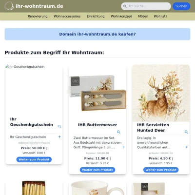 Screenshot ihr-wohntraum.de