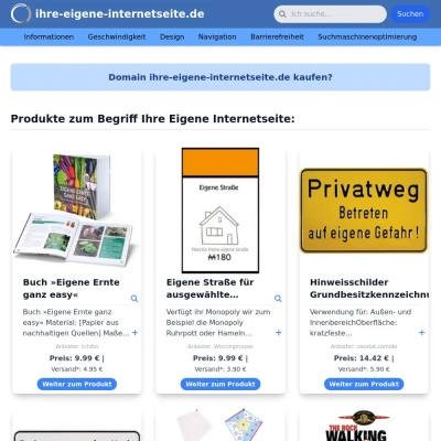 Screenshot ihre-eigene-internetseite.de