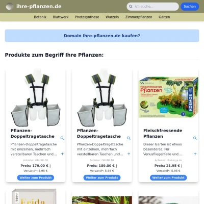 Screenshot ihre-pflanzen.de