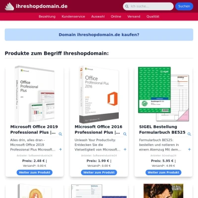 Screenshot ihreshopdomain.de