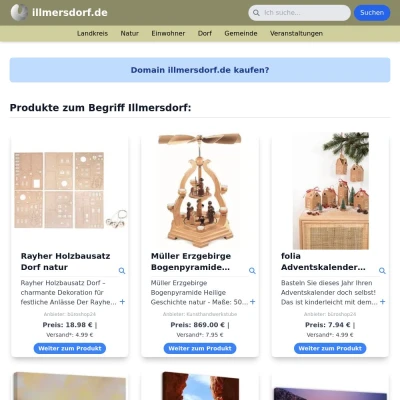 Screenshot illmersdorf.de