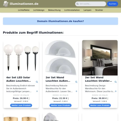 Screenshot illuminationen.de