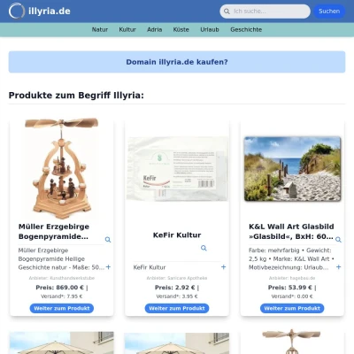 Screenshot illyria.de