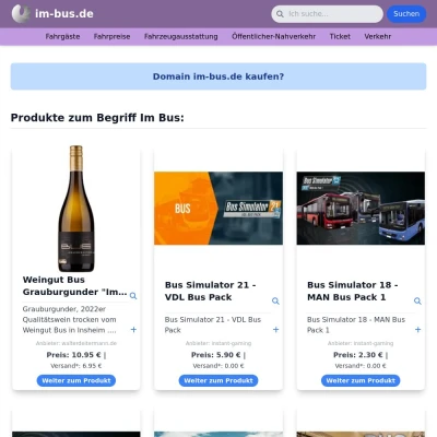 Screenshot im-bus.de