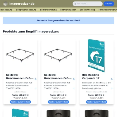 Screenshot imageresizer.de