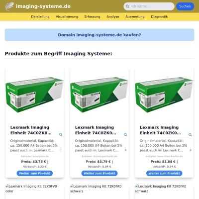 Screenshot imaging-systeme.de