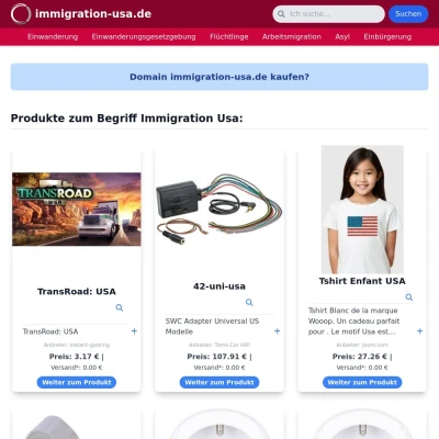 Screenshot immigration-usa.de