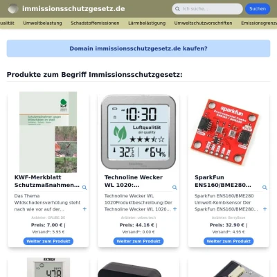 Screenshot immissionsschutzgesetz.de