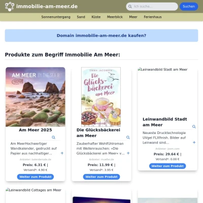 Screenshot immobilie-am-meer.de