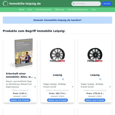 Screenshot immobilie-leipzig.de