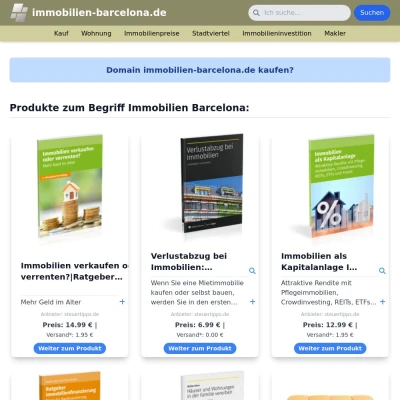 Screenshot immobilien-barcelona.de