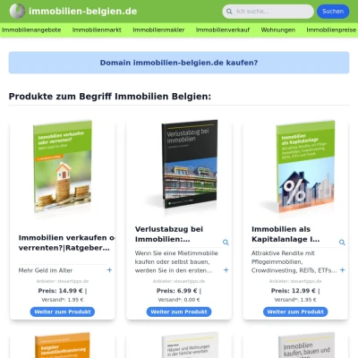 Screenshot immobilien-belgien.de