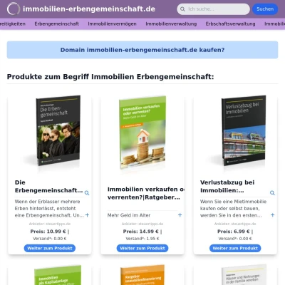 Screenshot immobilien-erbengemeinschaft.de