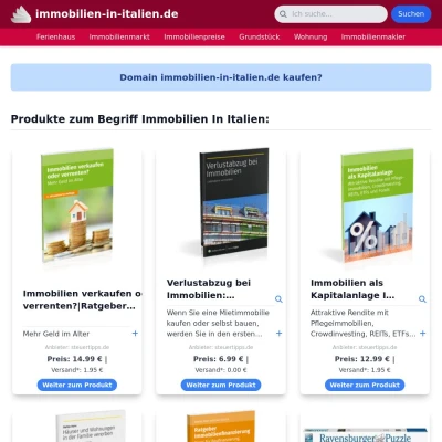 Screenshot immobilien-in-italien.de