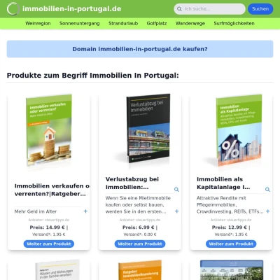 Screenshot immobilien-in-portugal.de