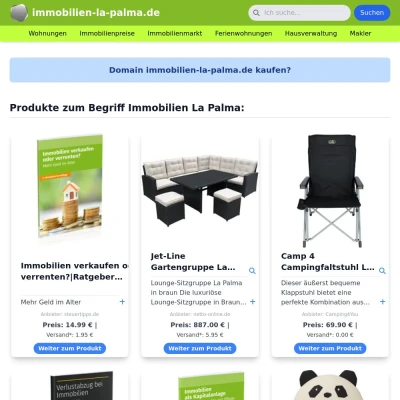 Screenshot immobilien-la-palma.de