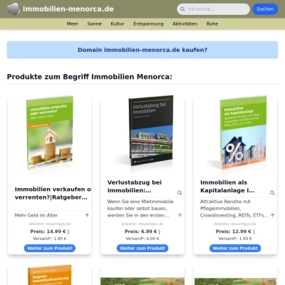 Screenshot immobilien-menorca.de