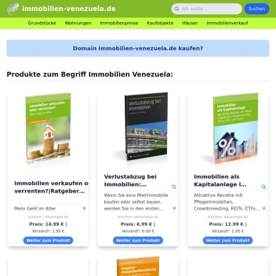 Screenshot immobilien-venezuela.de