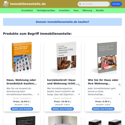 Screenshot immobilienanteile.de