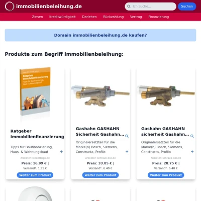 Screenshot immobilienbeleihung.de