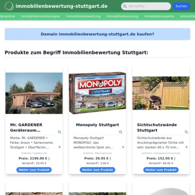 Screenshot immobilienbewertung-stuttgart.de