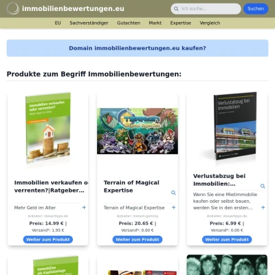 Screenshot immobilienbewertungen.eu