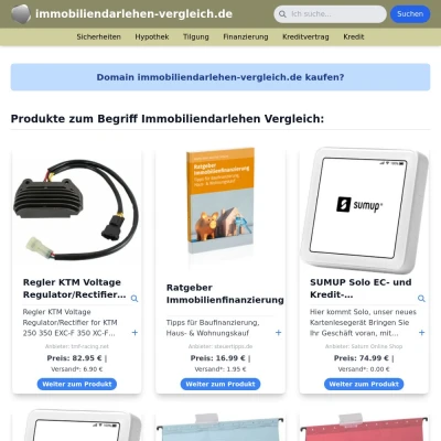 Screenshot immobiliendarlehen-vergleich.de