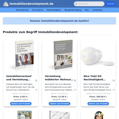 Screenshot immobiliendevelopment.de