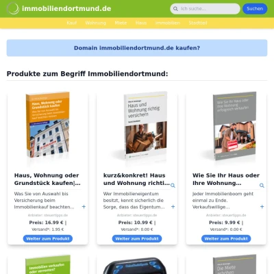 Screenshot immobiliendortmund.de