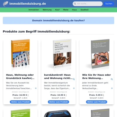 Screenshot immobilienduisburg.de