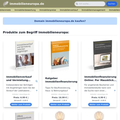 Screenshot immobilieneuropa.de