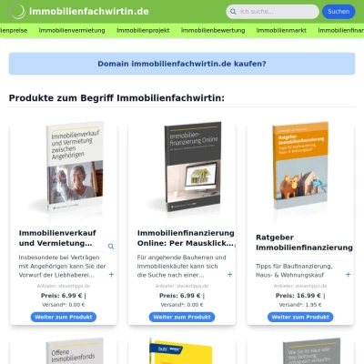 Screenshot immobilienfachwirtin.de