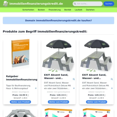 Screenshot immobilienfinanzierungskredit.de