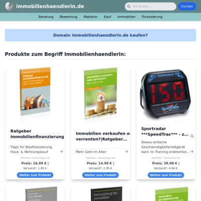 Screenshot immobilienhaendlerin.de