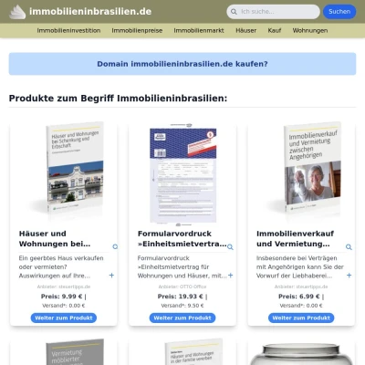 Screenshot immobilieninbrasilien.de