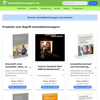 Screenshot immobilieninungarn.de