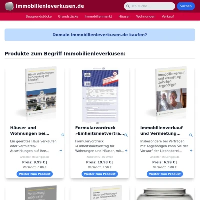 Screenshot immobilienleverkusen.de