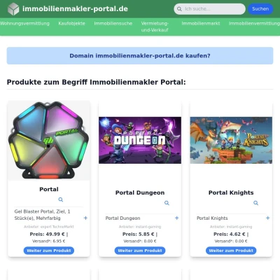 Screenshot immobilienmakler-portal.de