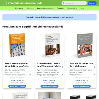 Screenshot immobilienneuseeland.de