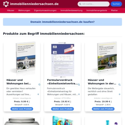 Screenshot immobilienniedersachsen.de