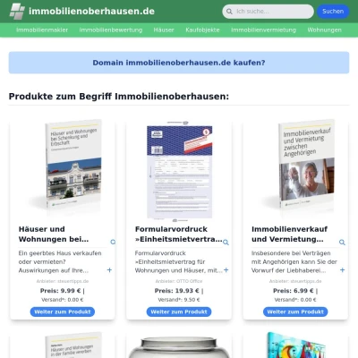 Screenshot immobilienoberhausen.de