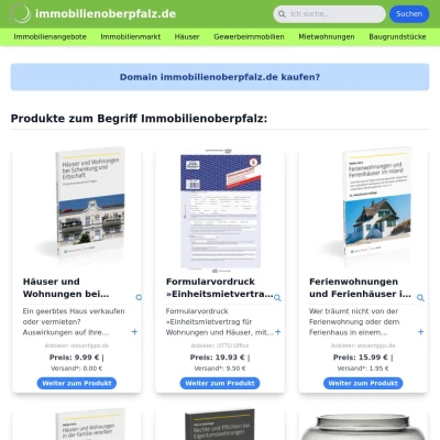 Screenshot immobilienoberpfalz.de