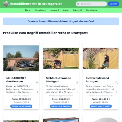 Screenshot immobilienrecht-in-stuttgart.de